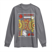 No Kings in America Long Sleeve Shirt Resist Protest Playing Card - Wonder Print Shop