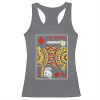 No Kings in America Racerback Tank Top Resist Protest Playing Card - Wonder Print Shop