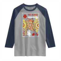 No Kings in America Raglan Shirt Resist Protest Playing Card - Wonder Print Shop