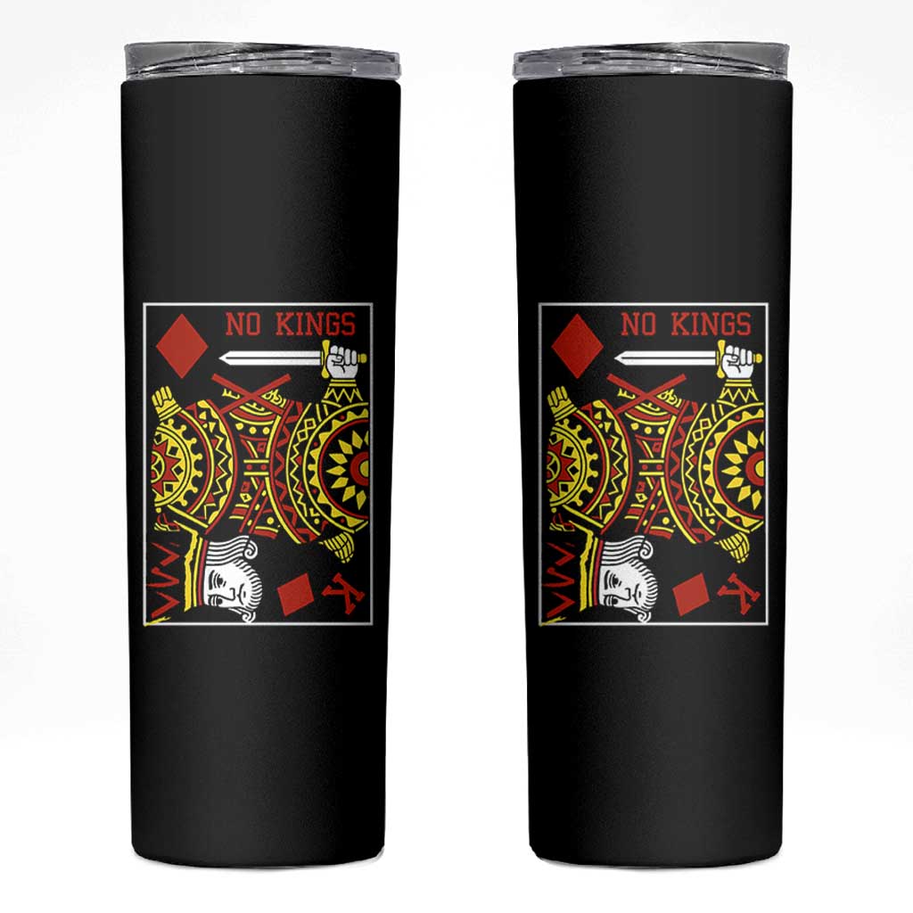 No Kings in America Skinny Tumbler Resist Protest Playing Card - Wonder Print Shop