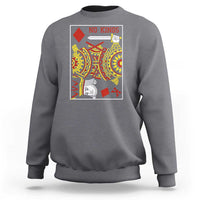 No Kings in America Sweatshirt Resist Protest Playing Card - Wonder Print Shop