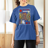 No Kings in America T Shirt For Women Resist Protest Playing Card - Wonder Print Shop