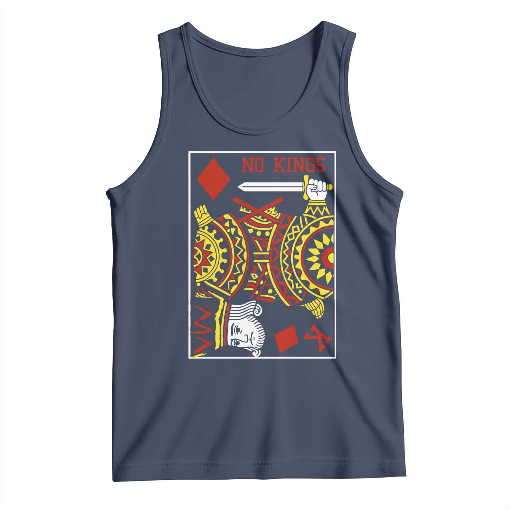 No Kings in America Tank Top Resist Protest Playing Card - Wonder Print Shop
