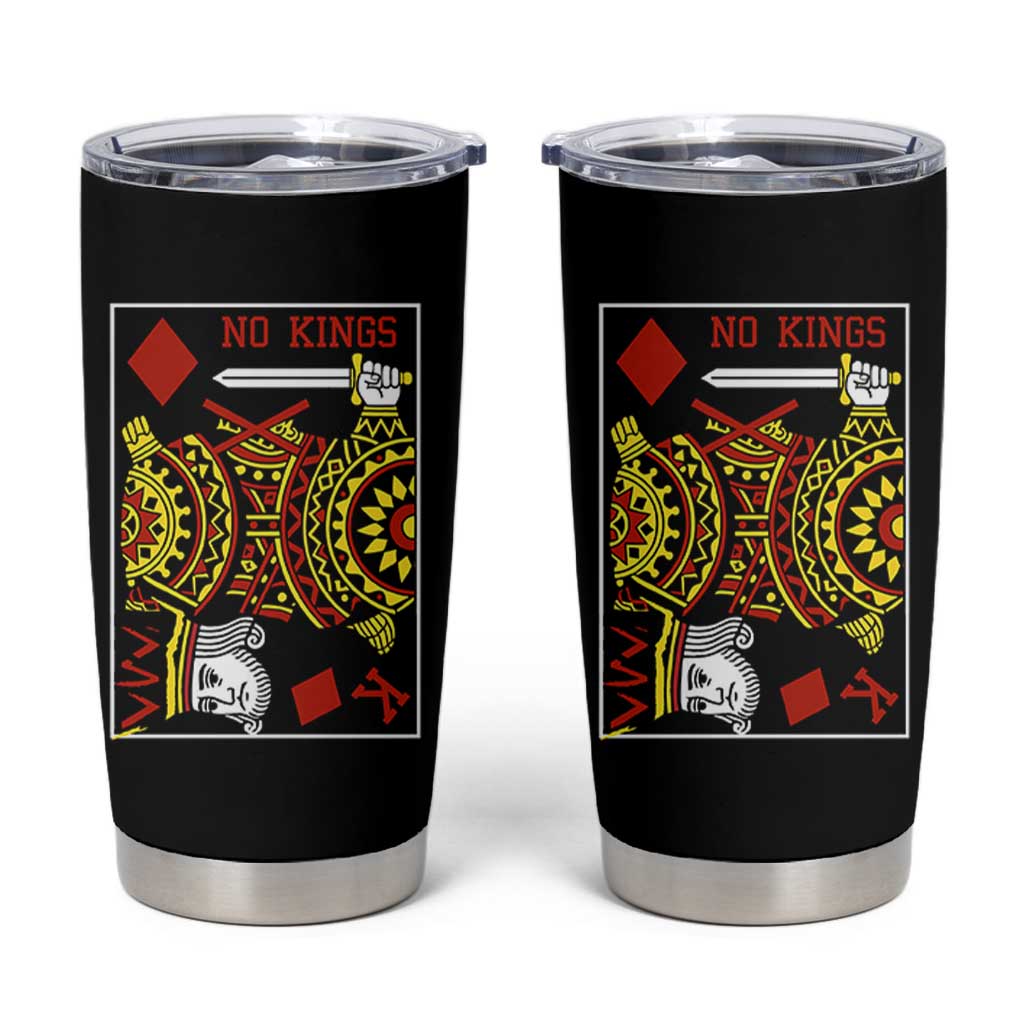 No Kings in America Tumbler Cup Resist Protest Playing Card - Wonder Print Shop