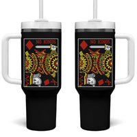 No Kings in America Tumbler With Handle Resist Protest Playing Card - Wonder Print Shop