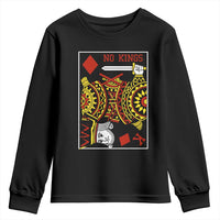 No Kings in America Youth Sweatshirt Resist Protest Playing Card - Wonder Print Shop