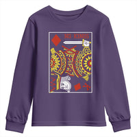 No Kings in America Youth Sweatshirt Resist Protest Playing Card - Wonder Print Shop