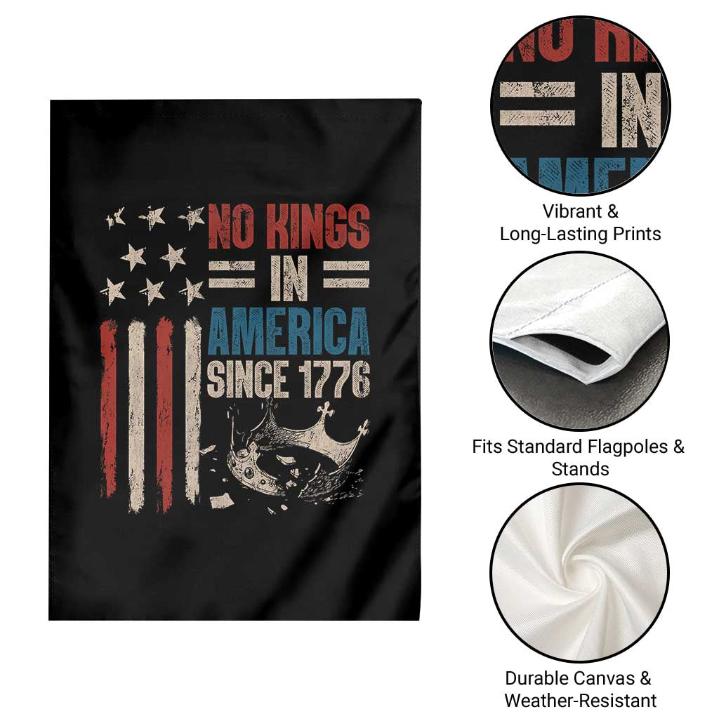 No Kings in America Garden Flag Since 1776 Social Justice American Flag - Wonder Print Shop