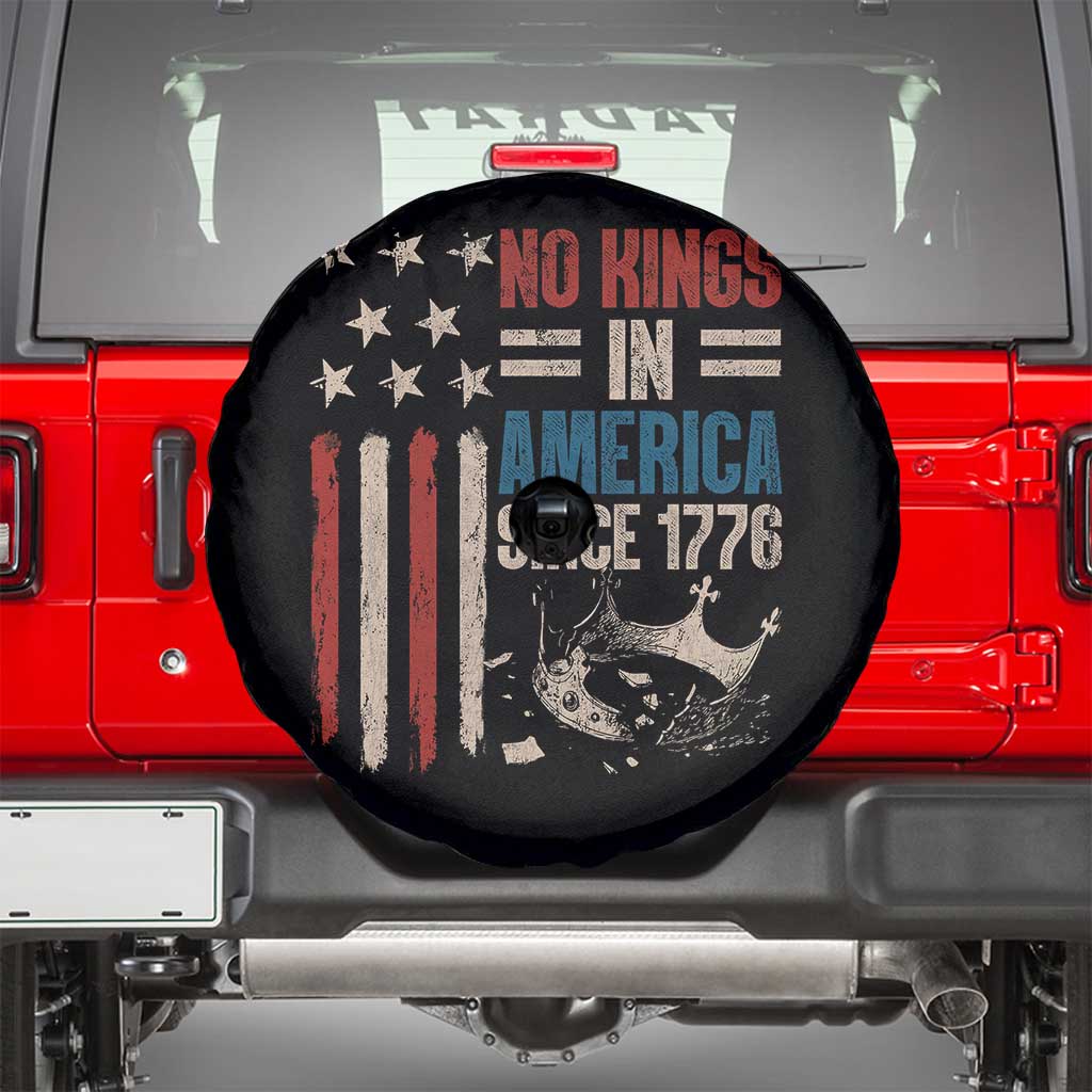 No Kings in America Spare Tire Cover Since 1776 Social Justice American Flag - Wonder Print Shop