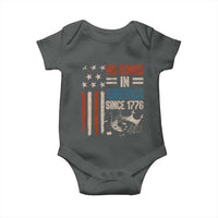 No Kings in America Baby Onesie Since 1776 Social Justice American Flag - Wonder Print Shop