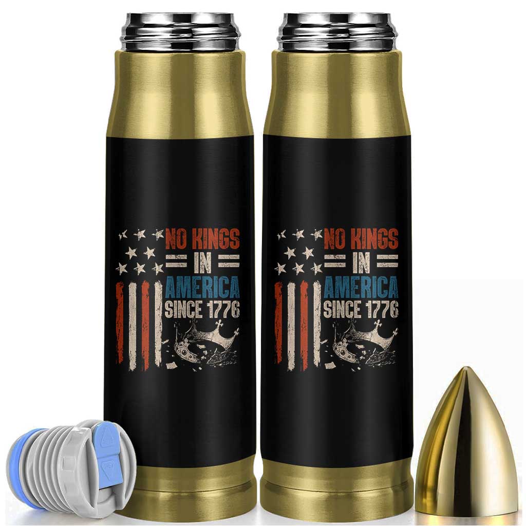 No Kings in America Bullet Tumbler Since 1776 Social Justice American Flag - Wonder Print Shop