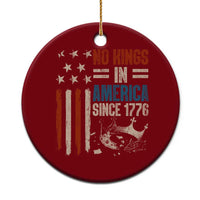 No Kings in America Ceramic Ornament Since 1776 Social Justice American Flag - Wonder Print Shop