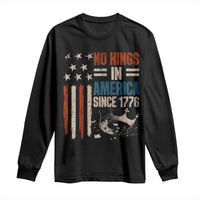 No Kings in America Long Sleeve Shirt Since 1776 Social Justice American Flag - Wonder Print Shop