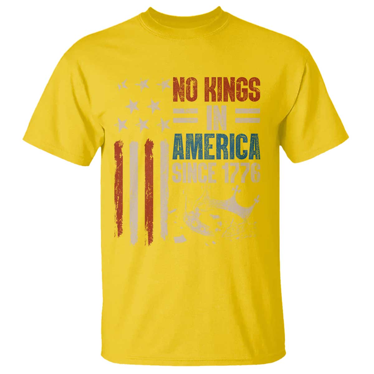 No Kings in America T Shirt Since 1776 Social Justice American Flag - Wonder Print Shop