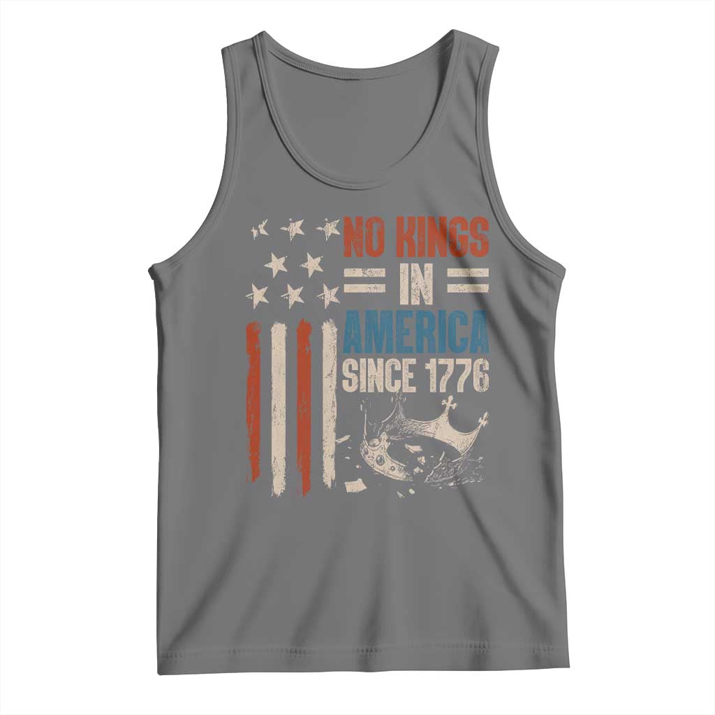No Kings in America Tank Top Since 1776 Social Justice American Flag - Wonder Print Shop