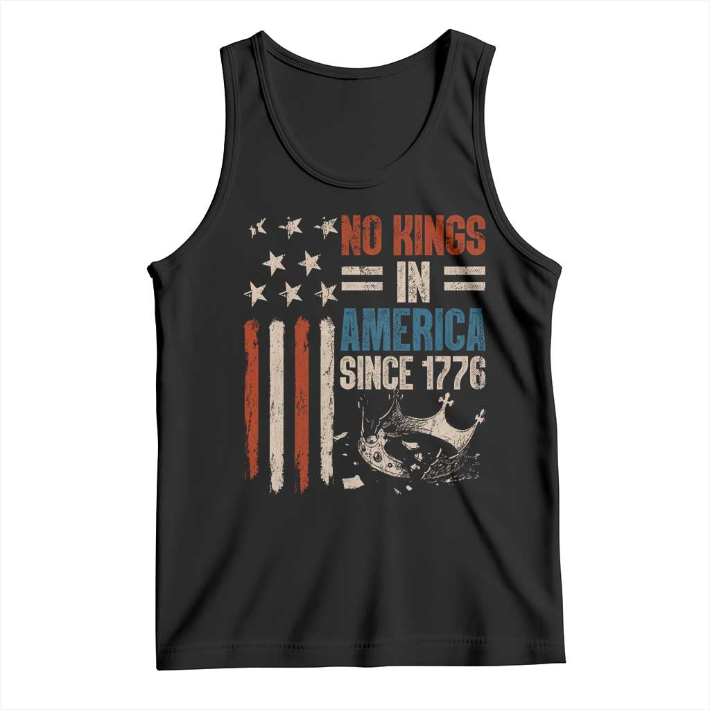 No Kings in America Tank Top Since 1776 Social Justice American Flag - Wonder Print Shop