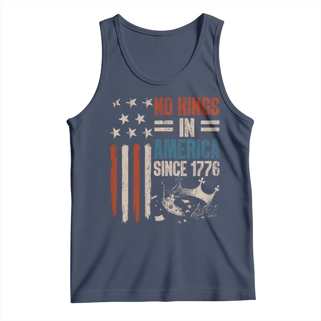 No Kings in America Tank Top Since 1776 Social Justice American Flag - Wonder Print Shop