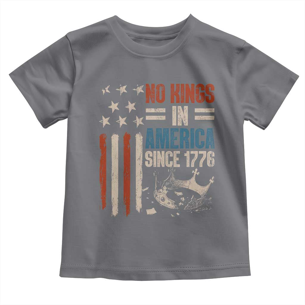 No Kings in America Toddler T Shirt Since 1776 Social Justice American Flag - Wonder Print Shop