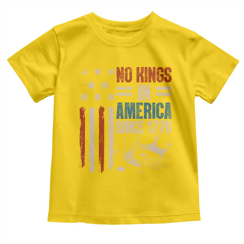 No Kings in America Toddler T Shirt Since 1776 Social Justice American Flag - Wonder Print Shop