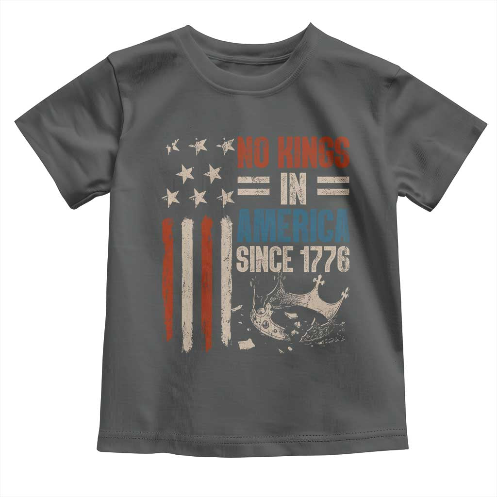 No Kings in America Toddler T Shirt Since 1776 Social Justice American Flag - Wonder Print Shop