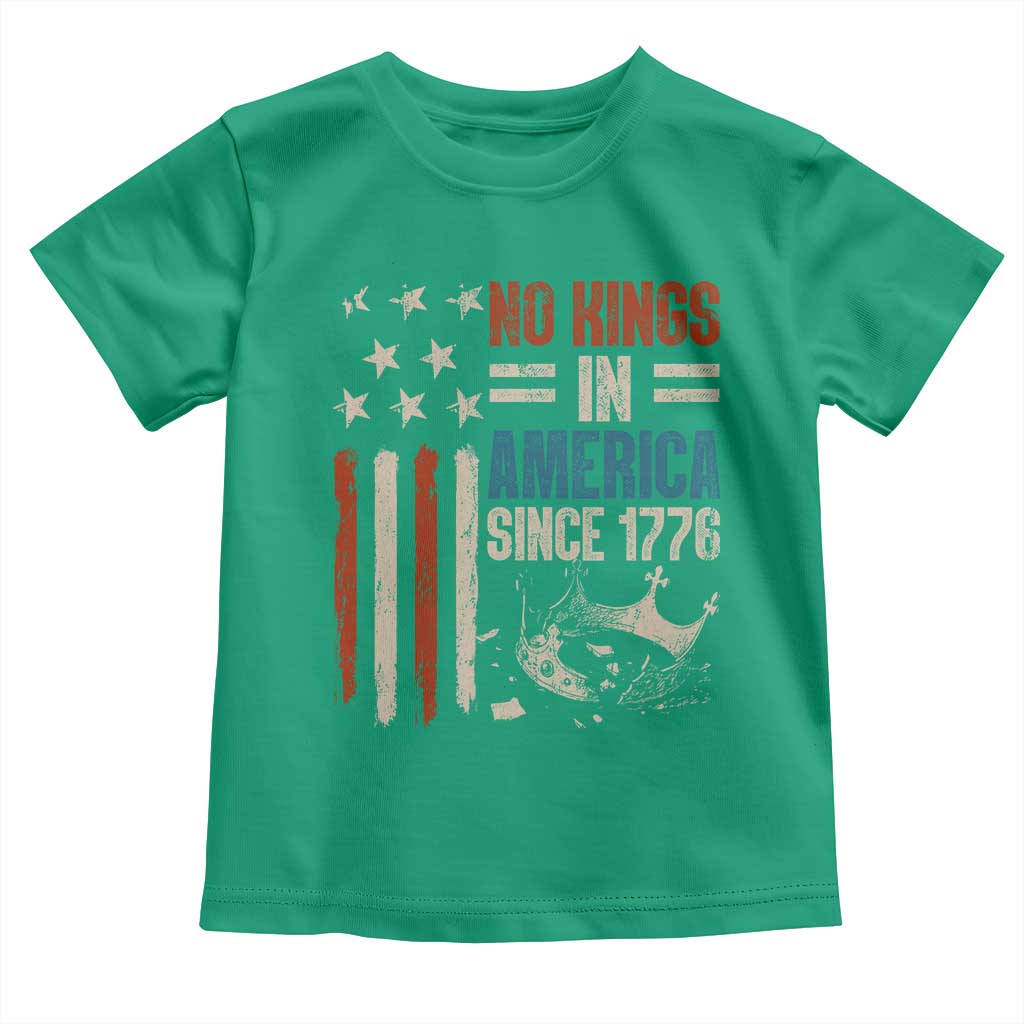 No Kings in America Toddler T Shirt Since 1776 Social Justice American Flag - Wonder Print Shop