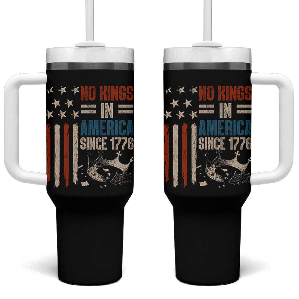 No Kings in America Tumbler With Handle Since 1776 Social Justice American Flag - Wonder Print Shop