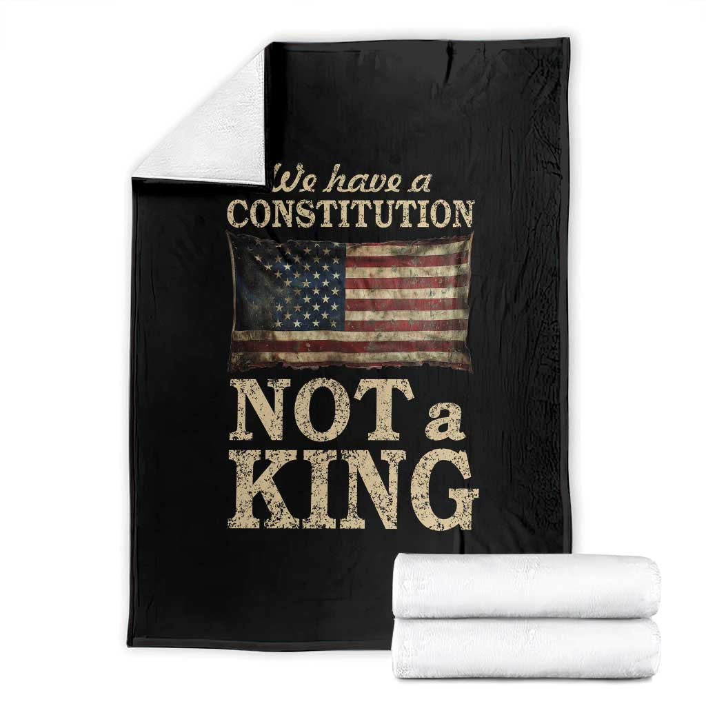 We Have A Constitution Not A King Throw Blanket Retro Social Justice American Flag - Wonder Print Shop