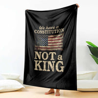 We Have A Constitution Not A King Throw Blanket Retro Social Justice American Flag - Wonder Print Shop
