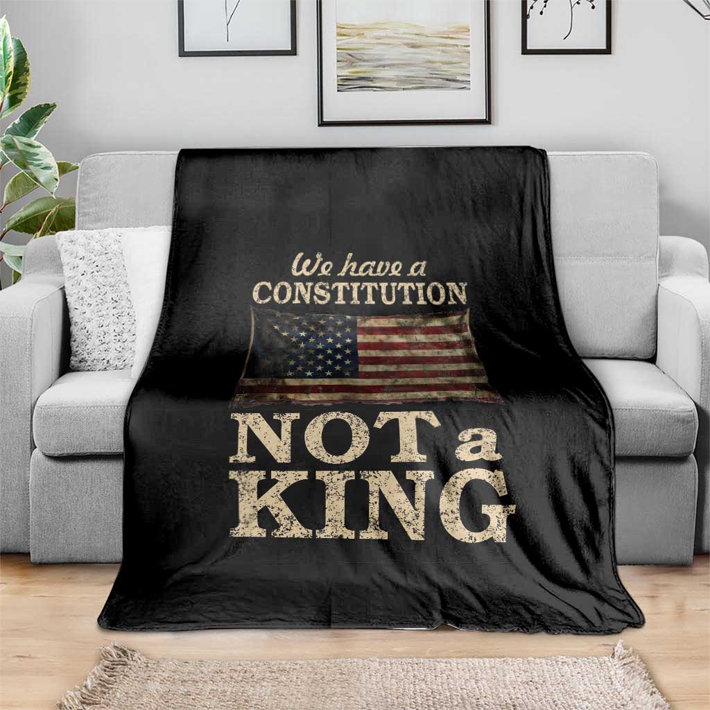 We Have A Constitution Not A King Throw Blanket Retro Social Justice American Flag - Wonder Print Shop