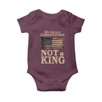 We Have A Constitution Not A King Baby Onesie Retro Social Justice American Flag - Wonder Print Shop
