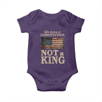We Have A Constitution Not A King Baby Onesie Retro Social Justice American Flag - Wonder Print Shop