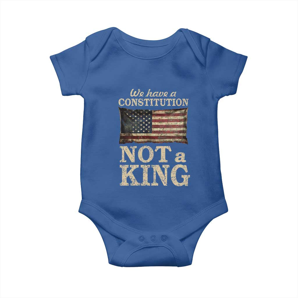 We Have A Constitution Not A King Baby Onesie Retro Social Justice American Flag - Wonder Print Shop