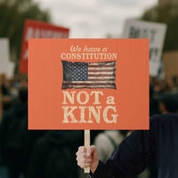 We Have A Constitution Not A King Protest Sign Retro Social Justice American Flag - Wonder Print Shop