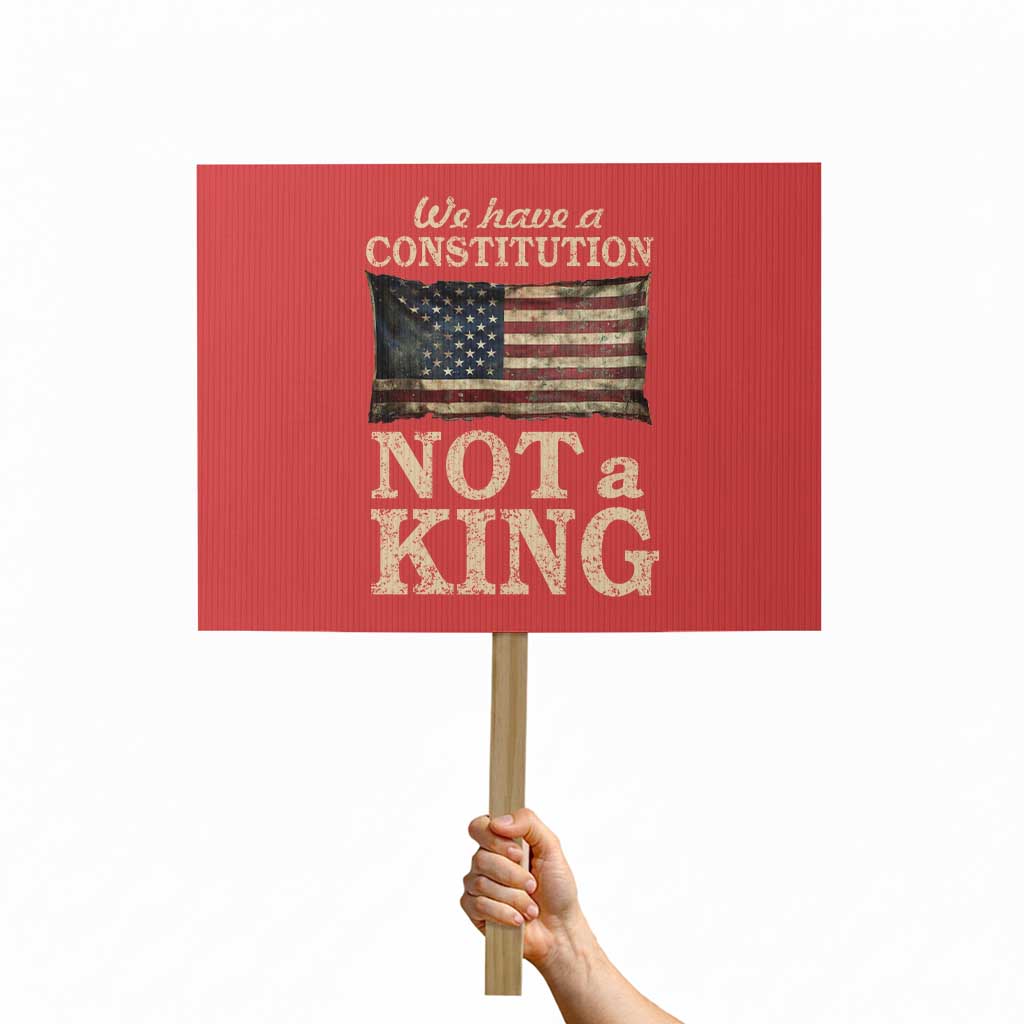 We Have A Constitution Not A King Protest Sign Retro Social Justice American Flag - Wonder Print Shop