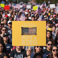 We Have A Constitution Not A King Protest Sign Retro Social Justice American Flag - Wonder Print Shop