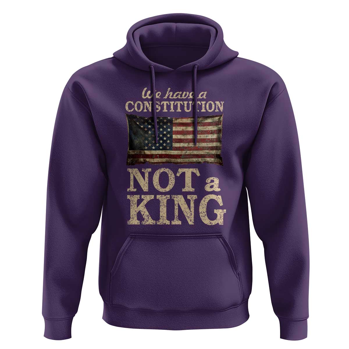 We Have A Constitution Not A King Hoodie Retro Social Justice American Flag - Wonder Print Shop