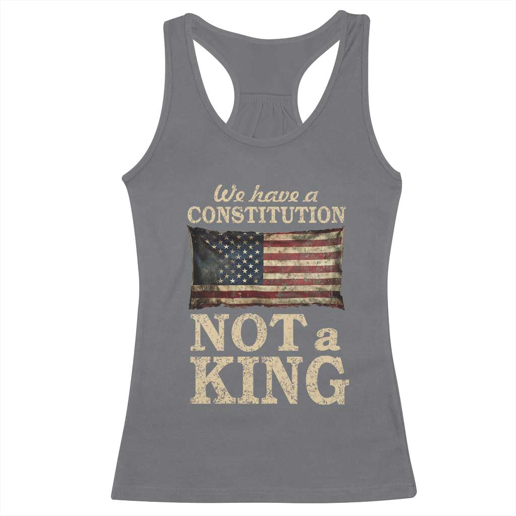 We Have A Constitution Not A King Racerback Tank Top Retro Social Justice American Flag - Wonder Print Shop
