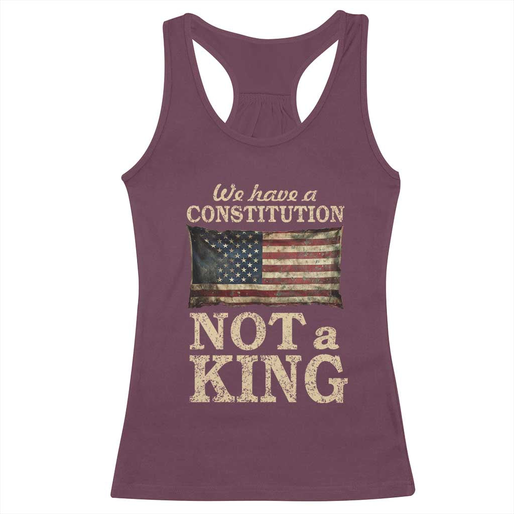 We Have A Constitution Not A King Racerback Tank Top Retro Social Justice American Flag - Wonder Print Shop