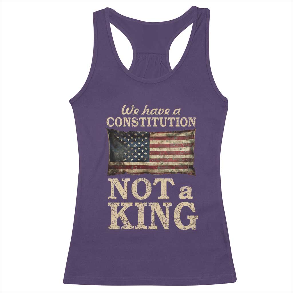We Have A Constitution Not A King Racerback Tank Top Retro Social Justice American Flag - Wonder Print Shop
