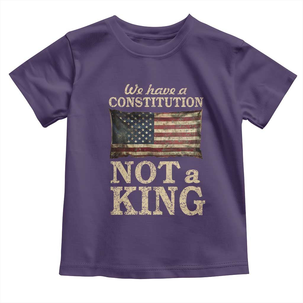 We Have A Constitution Not A King Toddler T Shirt Retro Social Justice American Flag - Wonder Print Shop