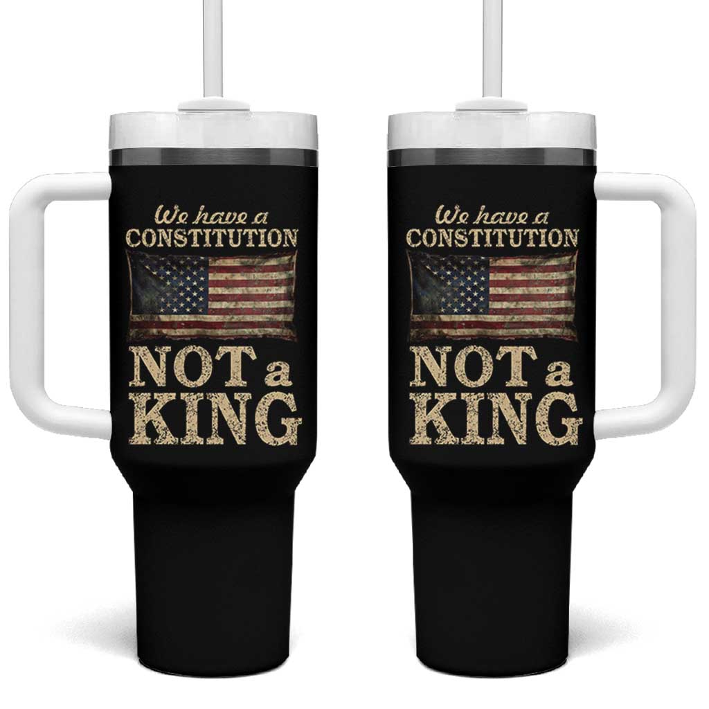 We Have A Constitution Not A King Tumbler With Handle Retro Social Justice American Flag - Wonder Print Shop