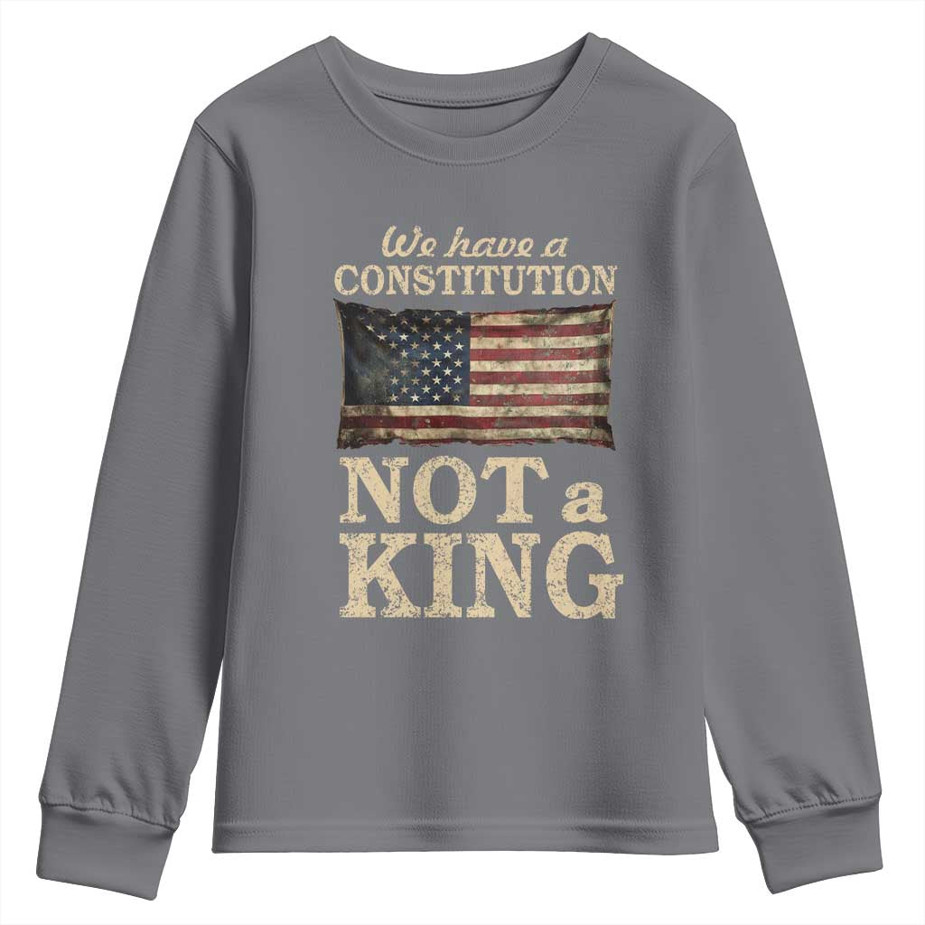 We Have A Constitution Not A King Youth Sweatshirt Retro Social Justice American Flag - Wonder Print Shop