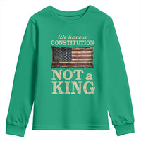We Have A Constitution Not A King Youth Sweatshirt Retro Social Justice American Flag - Wonder Print Shop