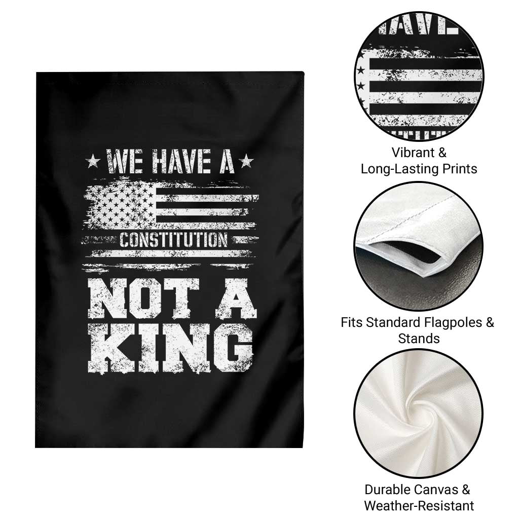 No Kings in America Garden Flag We Have A Constitution Not A King Resist US Flag - Wonder Print Shop