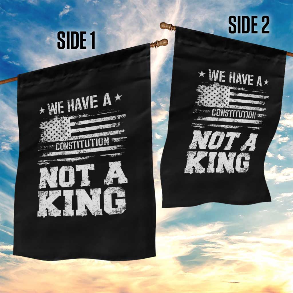 No Kings in America Garden Flag We Have A Constitution Not A King Resist US Flag - Wonder Print Shop