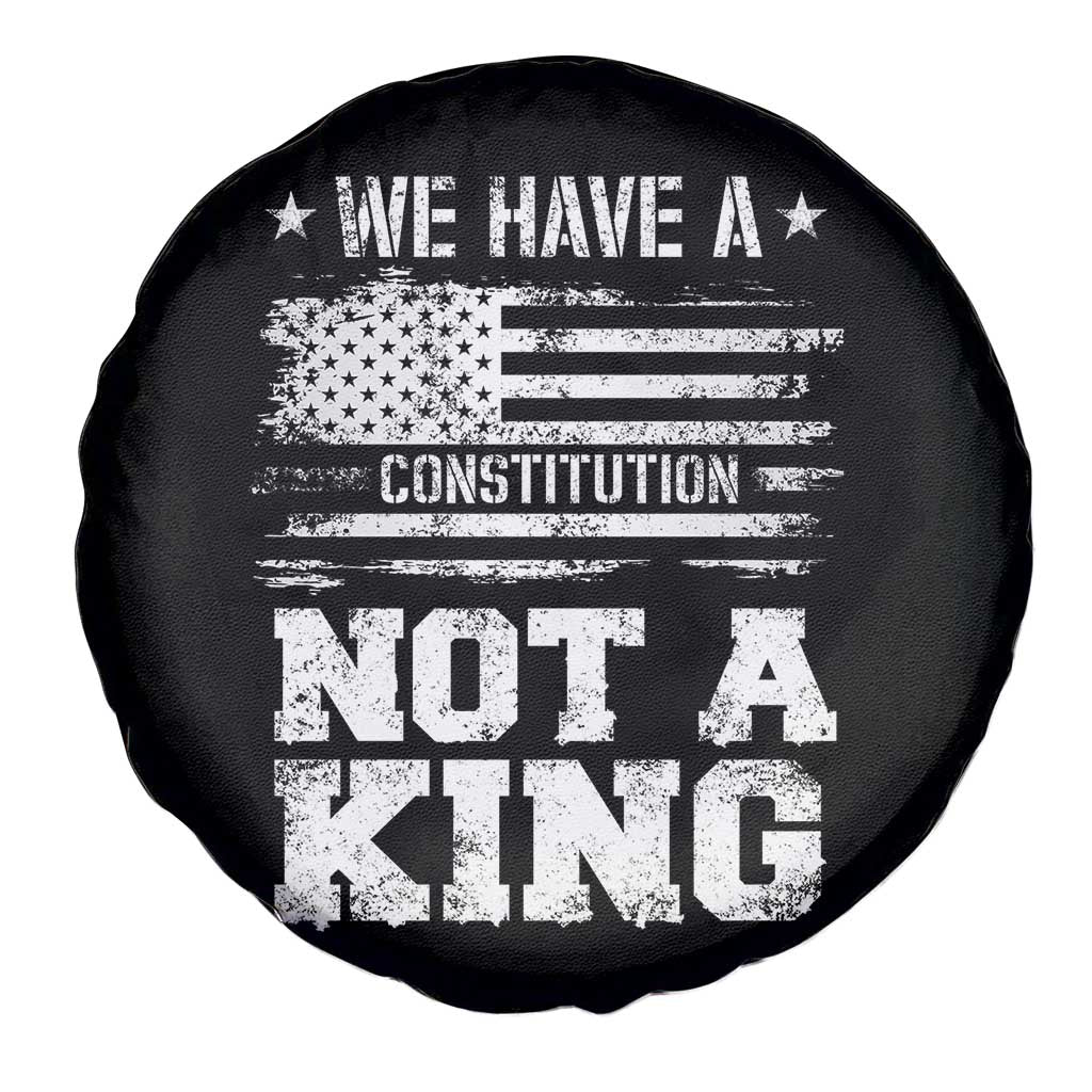 No Kings in America Spare Tire Cover We Have A Constitution Not A King Resist US Flag - Wonder Print Shop