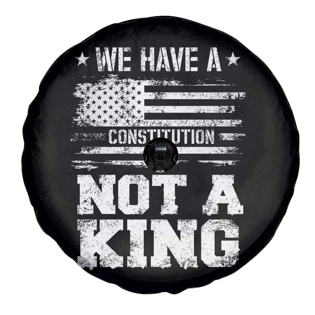 No Kings in America Spare Tire Cover We Have A Constitution Not A King Resist US Flag - Wonder Print Shop