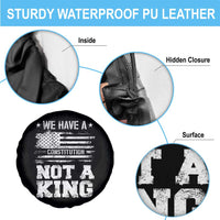 No Kings in America Spare Tire Cover We Have A Constitution Not A King Resist US Flag - Wonder Print Shop