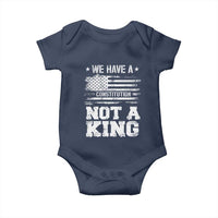 No Kings in America Baby Onesie We Have A Constitution Not A King Resist US Flag - Wonder Print Shop