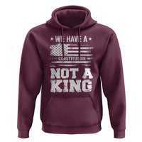 No Kings in America Hoodie We Have A Constitution Not A King Resist US Flag - Wonder Print Shop
